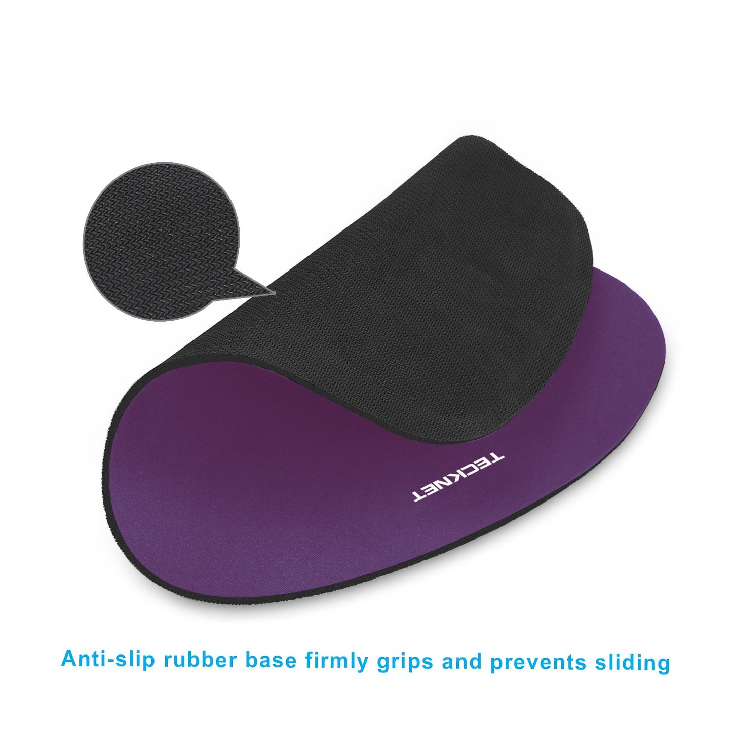 TECKNET Mouse Mat with Memory Foam Rest -Non-slip Rubber base- Special-Textured Water-Resistant Surface