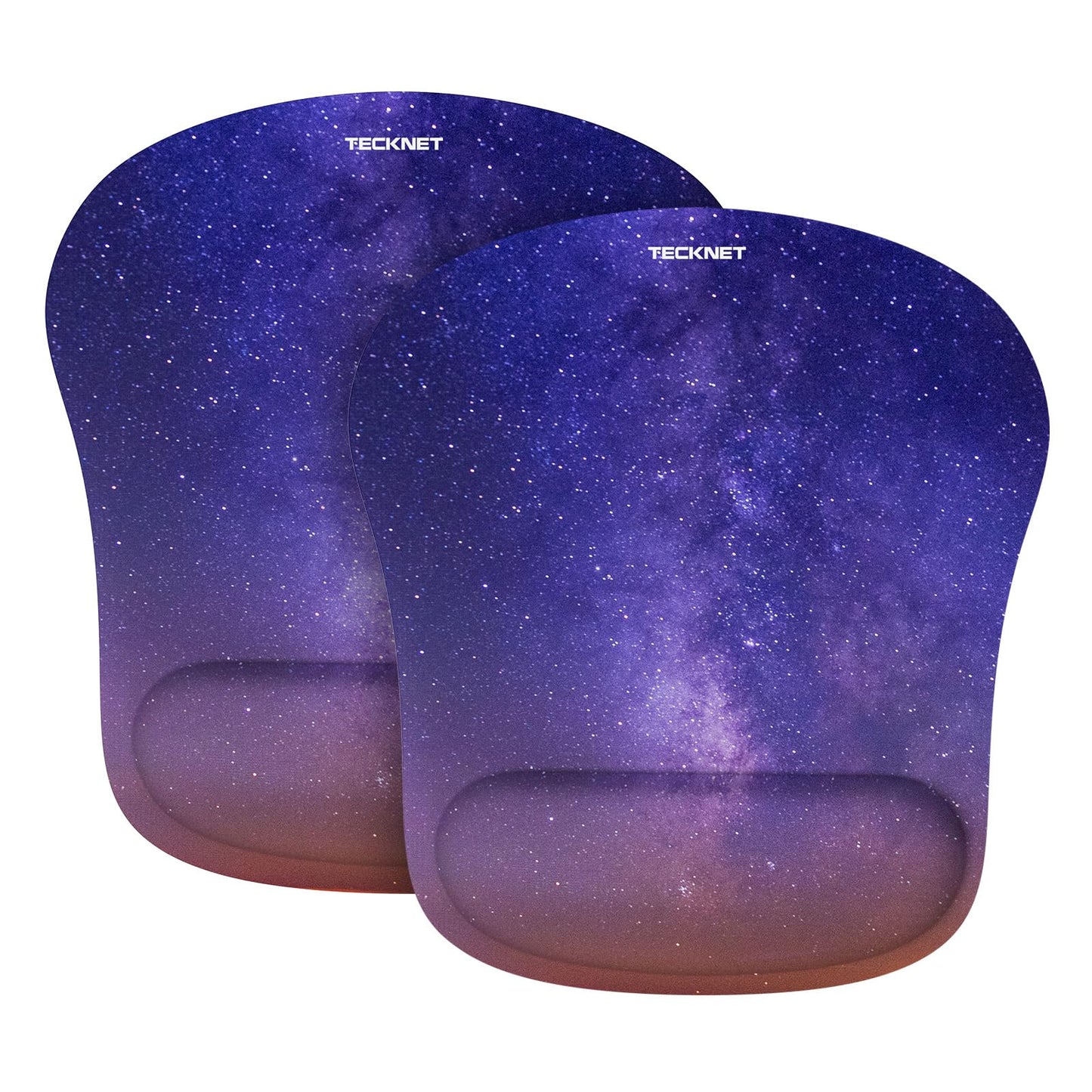TECKNET Mouse Mat with Memory Foam Rest -Non-slip Rubber base- Special-Textured Water-Resistant Surface
