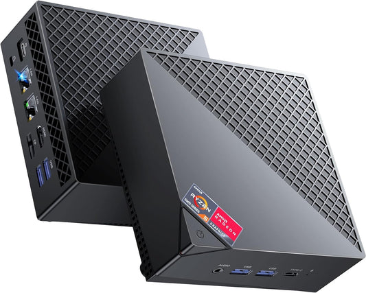 ACEMAGICIAN AM06 Pro Mini PC, AMD Ryzen 7 5700U Mini Desktop Computer (8C/16T, up to 4.3 GHz), 32GB DDR4 512GB NVMe SSD, Dual Ethernet/WiFi 6/Type-C Small Computer